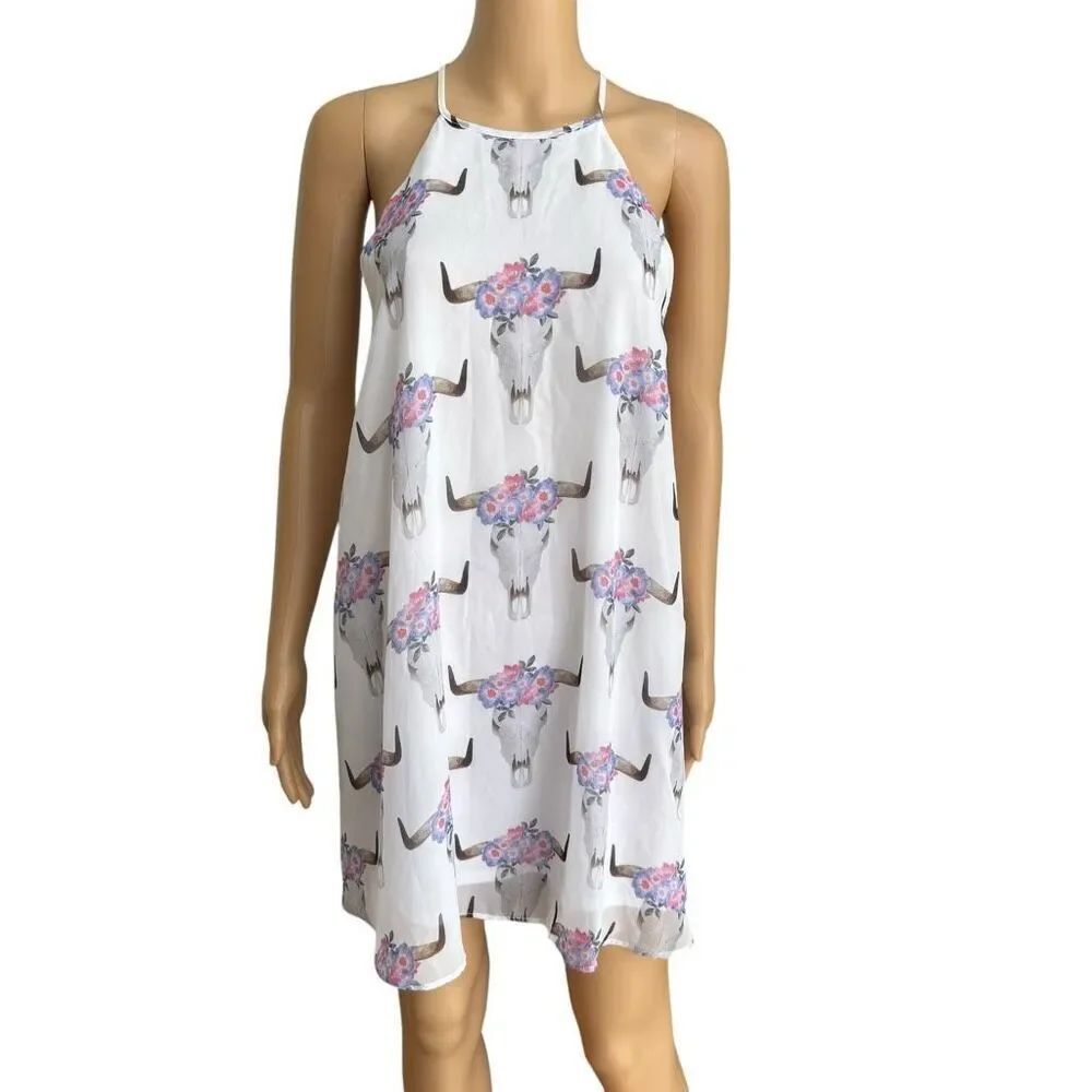 Show Me Your Mumu Women's Trapeze Mini Dress Frida bullhead size M